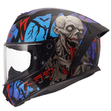 LS2 Rapid III Full Face Street Helmet | Zombie | Gloss Black/Blue/Red | XS–3XL | 820-1151