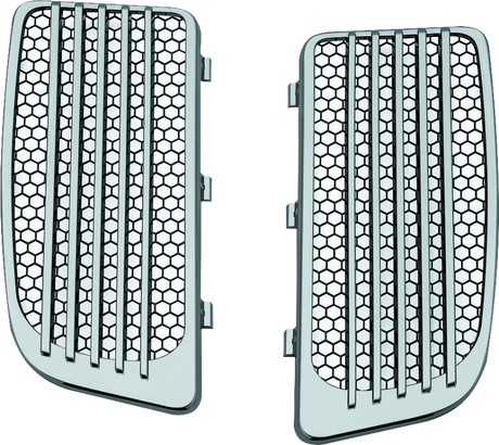 Kuryakyn Radiator Grills For Twin Cooled Models Chrome & Black (Pair) - Cycle City Outdoors