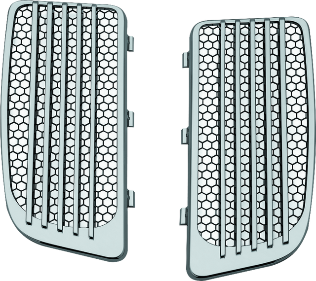 Kuryakyn Radiator Grills For Twin Cooled Models Chrome & Black (Pair) - Cycle City Outdoors