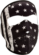 ZAN HEADGEAR Full-Face Mask - Black/White Vintage Flag WNFM091