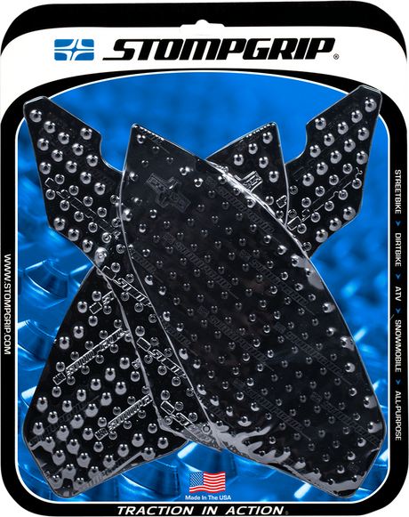 STOMPGRIP 55-10-0082B Tank Grips - Volcano - Black - BMW - S '09-'14 | Street