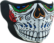 ZAN HEADGEAR Half Mask - Muerte Skull WNFM413H
