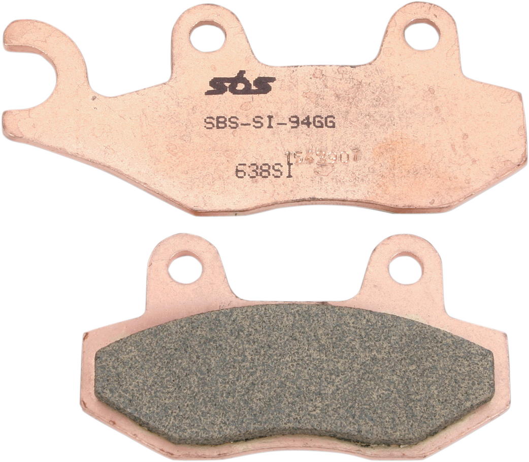 SBS Sintered Brake Pads - 638SI (Massimo / Hisun / Kawasaki / Bennche / Yamaha / Can-Am 1989–2025)