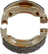 EBC "G" Grooved Organic Base Brake Shoes - 504G (Yamaha DT100 / LB50 Chappy / MX100 1975–1988)