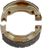 EBC "G" Grooved Organic Base Brake Shoes - 504G (Yamaha DT100 / LB50 Chappy / MX100 1975–1988)