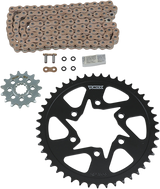 VORTEX CKG6349 Chain and Sprocket Kit - HFRS - Gold - Kawasaki ZX-6R | Street