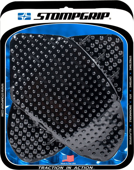 STOMPGRIP 55-10-0019B Tank Grips - Volcano - Black - Honda - CBR/VF '00-'13 | Street