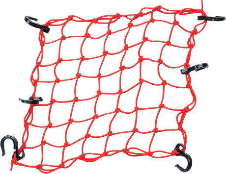 Powertye Mfg. 50151 Cargo Net - Adjustable - 15" x 15" - Red | Adventure/ATV/UTV