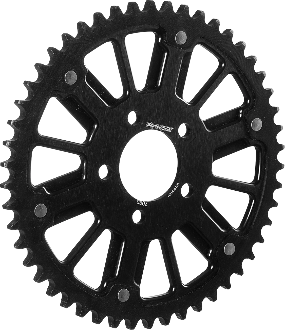 SUPERSPROX RST-7080:49-BLK Stealth Rear Sprocket - 49 Tooth - Black/Black - Big Twin/Sportster | Street