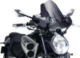 Puig Hi-Tech Parts 4952F New Generation Windscreen - 16-1/2" - Dark Smoke - V-Max | Street
