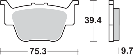 SBS Sintered Rear Brake Pads - 813SI (Honda FourTrax Foreman 4x4 / FourTrax Rancher 4x4 Auto / FourTrax Foreman Rubicon Auto 2003–2025)