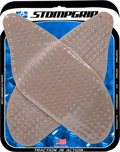 STOMPGRIP 55-10-0048C Tank Grips - Volcano - Clear - Suzuki - GS '04-'05 | Street