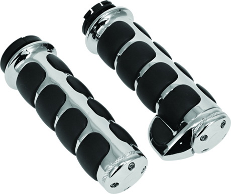 Kuryakyn Premium ISO Grips With Throttle Boss Dual Cable Chrome - Cycle City Outdoors