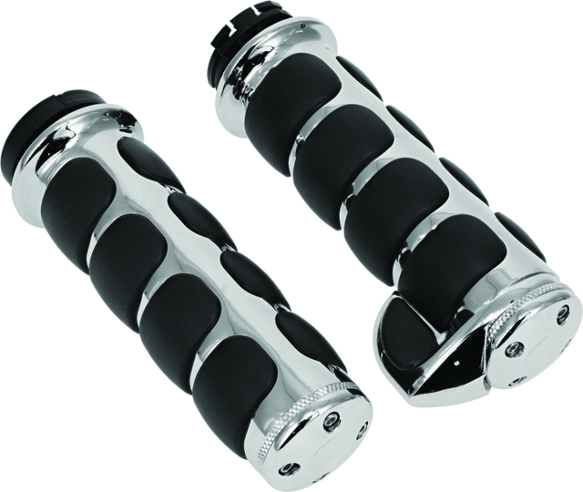 Kuryakyn Premium ISO Grips With Throttle Boss Dual Cable Chrome - Cycle City Outdoors