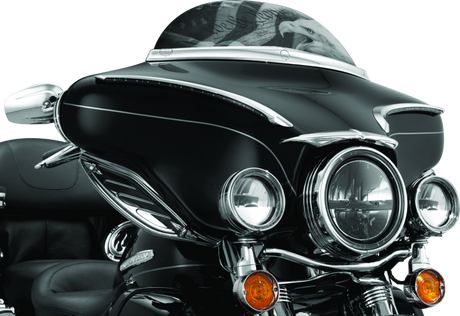 Kuryakyn LED Halo Trim Ring For 7inch Headlight 83-13 Touring Models Chrome - Cycle City Outdoors