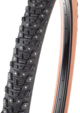 45NRTH Kahva Studded Winter Tire - 27.5x2.1 Tan | 240 Concave Carbide Studs | 60 TPI Tubeless