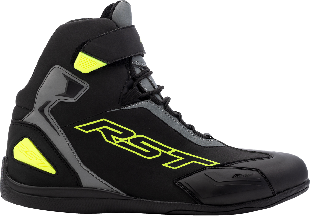 Sabre Moto Shoe Ce Boot Blk/Gry/Flo Yellow Sz 13