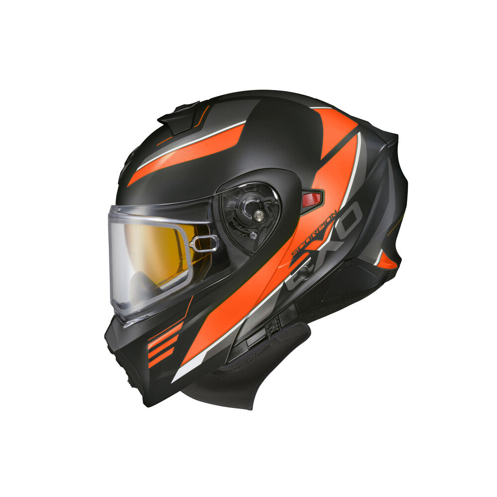 Scorpion - Exo Gt930 Cold Weather Helmet Modulus Orange Lg (Dual Pane)