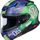 Shoei RF-1400 MS-05 Zaku I TC-11 Full-Face Motorcycle Helmet - Blue/Green