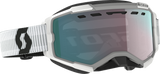 Fury Goggle Snow Cross White W/Enh Aqua Chrome