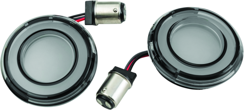 Kuryakyn Tracer L.E.D. Turn Signal Inserts Red/Red Smoke Lens Rear - Cycle City Outdoors
