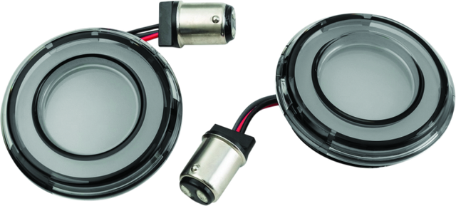 Kuryakyn Tracer L.E.D. Turn Signal Inserts Red/Red Smoke Lens Rear - Cycle City Outdoors