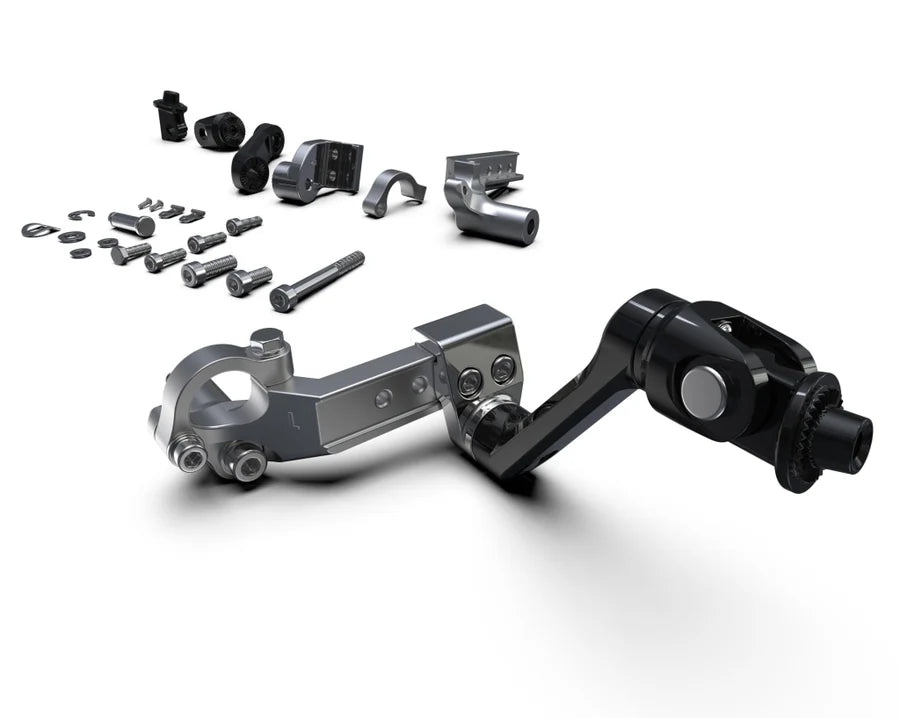 Goldstrike 3-Way Adj Highway Peg Mounts w/ Twin Rail Footrest (pair) for Gold Wing Blk