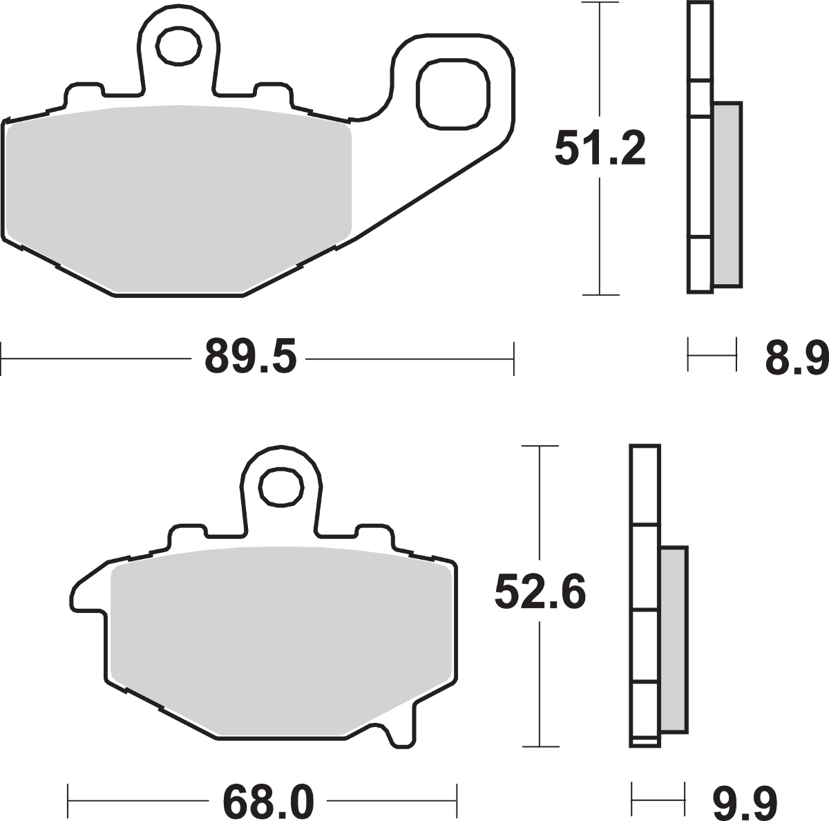 SBS Sintered Rear Brake Pads - 687LS (Kawasaki Ninja 650 / Z 1000 / Z1000 2003–2019)