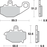 SBS Sintered Rear Brake Pads - 687LS (Kawasaki Ninja 650 / Z 1000 / Z1000 2003–2019)