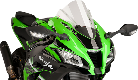 Puig Hi-Tech Parts 8912W Race Windscreen - 14-1/4" - Clear - ZX10R | Street