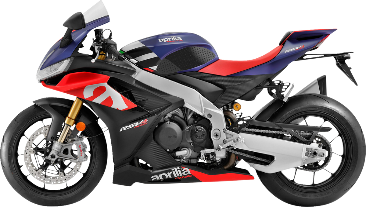 STOMPGRIP 55-10-0180B Tank Grips - Volcano - Black - Aprilia - RSV4/Tuono '21-'25 | Street