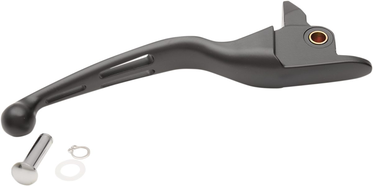 DRAG SPECIALTIES 0614-0808 Slotted Wide Blade Replacement Brake Lever - Black | Street
