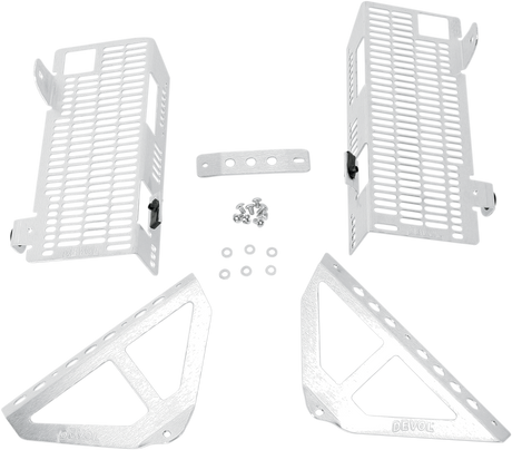 DEVOL Radiator Guards - Brushed Aluminum - Honda 0101-1207