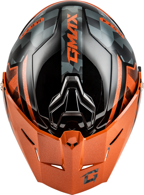 Md 74 Striker Modular Helmet W Smk Shield Blk/Gry/Or Mtlc 2x