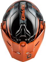 Md 74 Striker Modular Helmet W Smk Shield Blk/Gry/Or Mtlc Sm