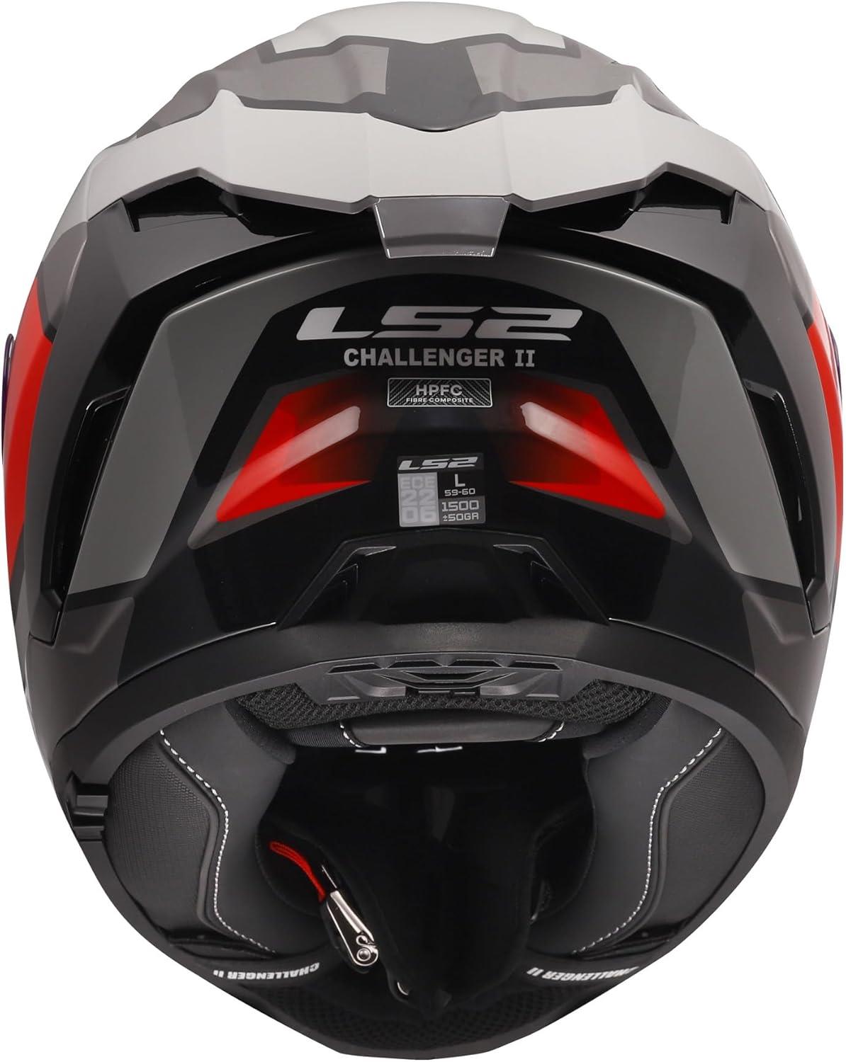 LS2 Challenger II Viper Gloss Gray Red