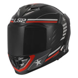 LS2 Assault III Full Face Helmet | Zone | Gloss Black/Gray/Red | XS–3XL | 818-1241