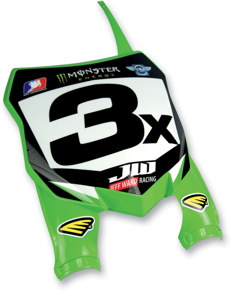 Cycra 1CYC-0700-72 Stadium Number Plate - Green - Kawasaki - KX '13-'16 | Off-Road