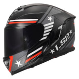 LS2 Assault III Full Face Helmet | Zone | Gloss Black/Gray/Red | XS–3XL | 818-1241