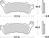 SBS HS Series Sintered Front Brake Pads - 828HS (Honda DCT / Suzuki C109RT Boulevard 2008–2017)