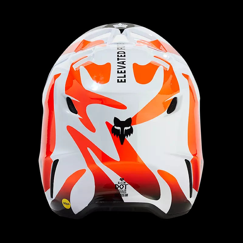 Fox Racing V3 Magnetic Helmet White/Orange