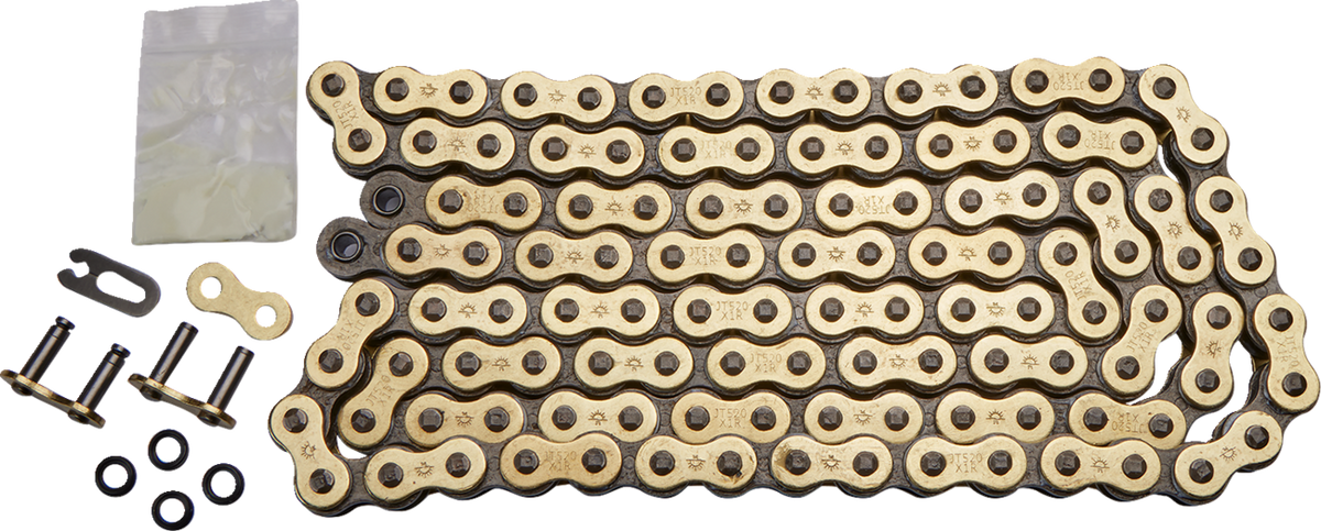 JT CHAINS JTC520X1RGB116DL 520 X1R - Heavy Duty Drive Chain - 116 Links - Gold | Off-Road