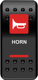 MOOSE UTILITY Rocker Switch - Horn - Red HRN-PWR-R
