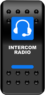 MOOSE UTILITY Rocker Switch - Intercom - Blue COM-PWR