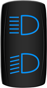 MOOSE UTILITY Rocker Switch - Hi/Lo Beam - Blue HLB-PWR