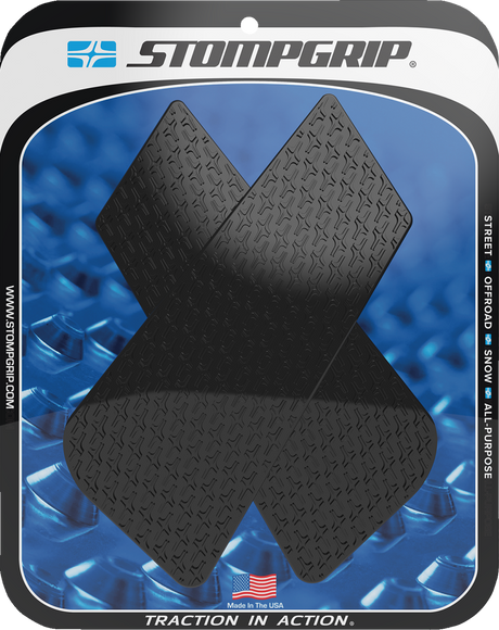 STOMPGRIP 50-14-0004B Tank Grips - Icon - Wedge - Black - Universal | Street