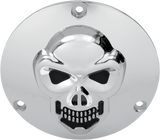 DRAG SPECIALTIES Skull Derby Cover - Chrome - 3 Hole - Big Twin 33-0061-PC