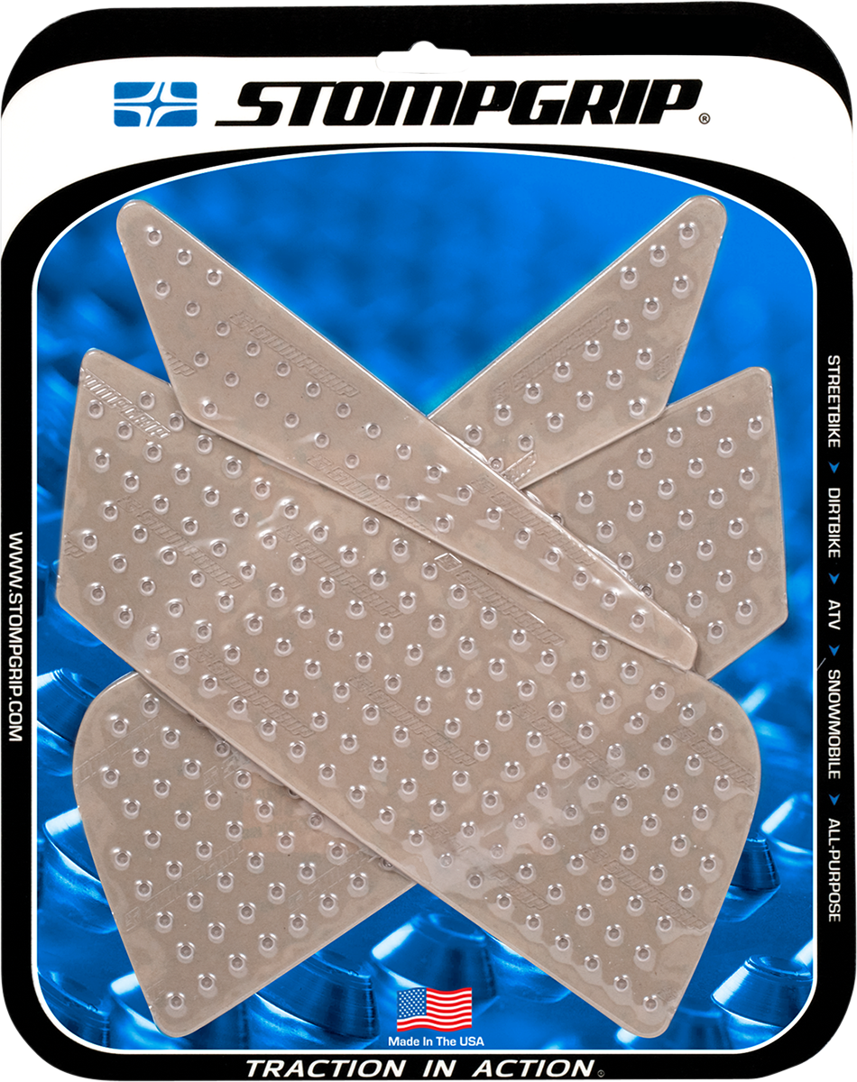 STOMPGRIP 55-10-0065C Tank Grips - Volcano - Clear - Ducati '07-'13 | Street