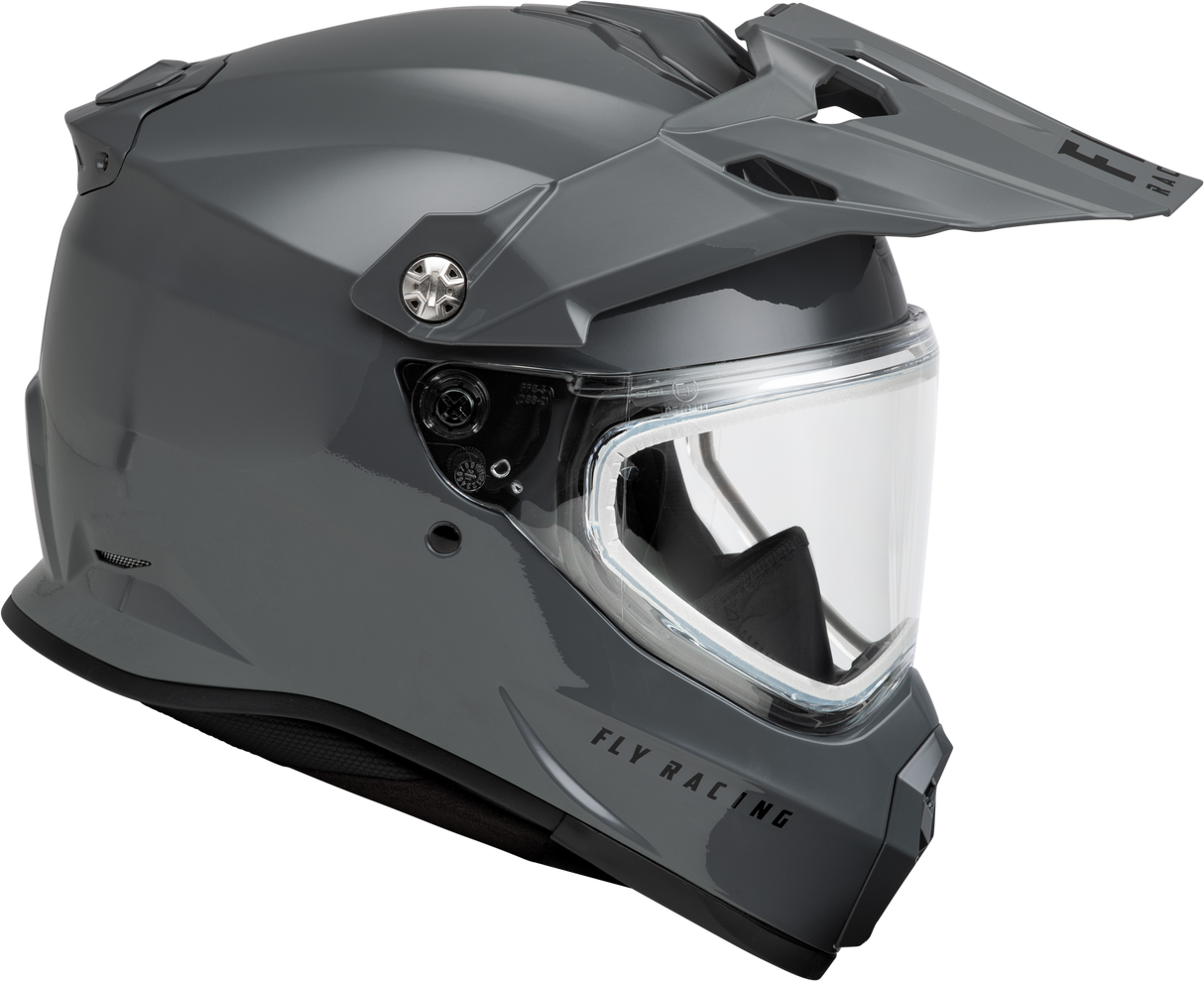 Trekker Cw Solid Helmet Dual Shld Grey Sm - Cycle City Outdoors