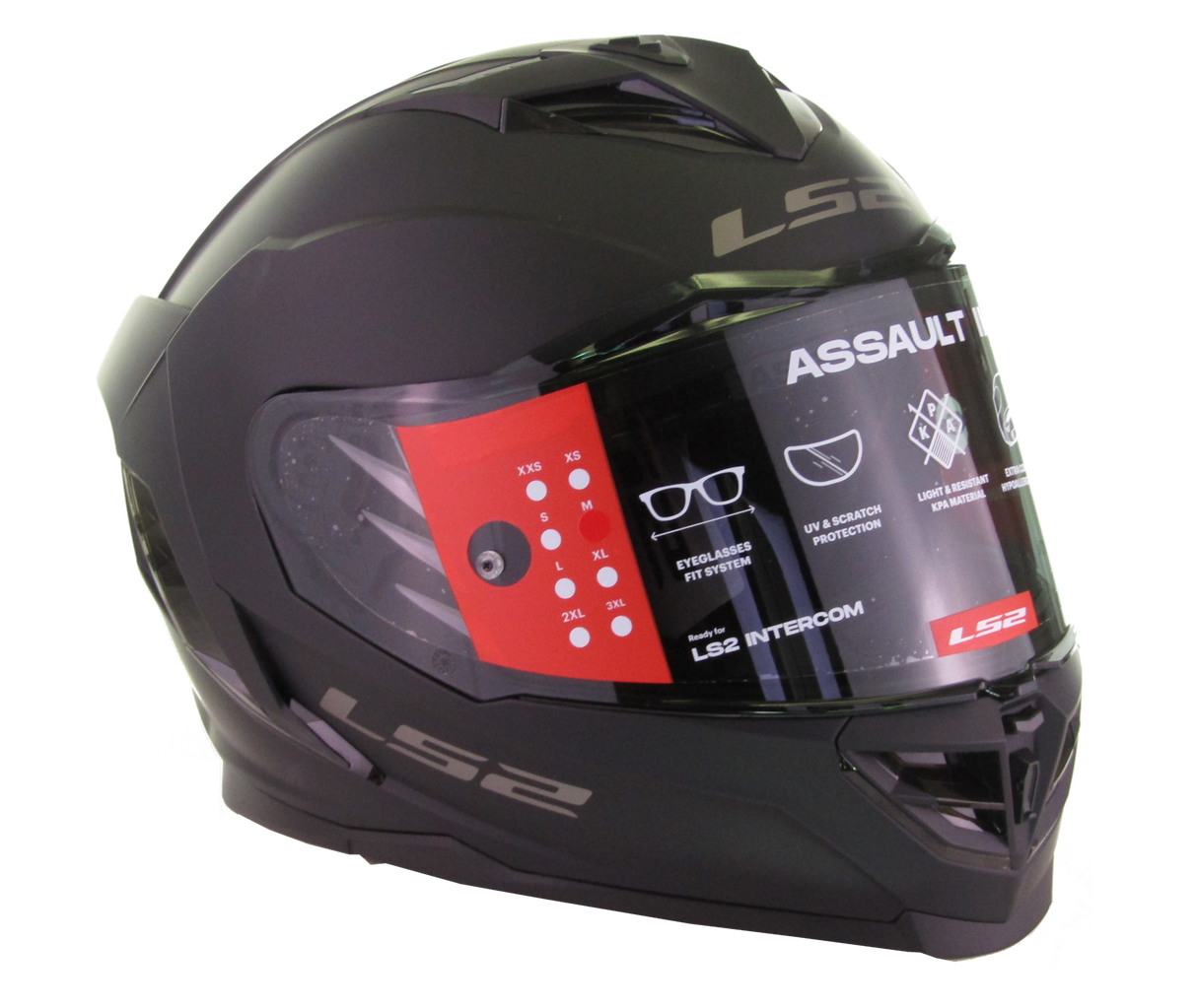 LS2 Assault III Solid Matte Black
